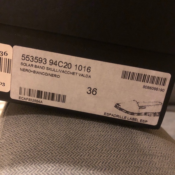 SAINT LAURENT SKULL CANVAS ESPADRILLES NWT - Picture 5 of 8